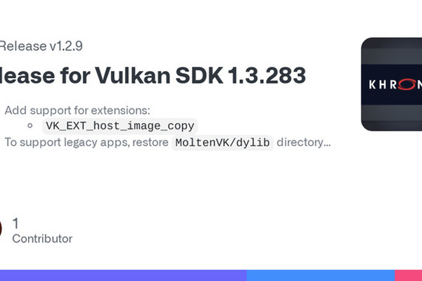 MoltenVK Vulkan SDK 1.3.283 released