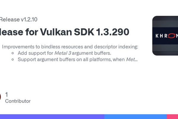 MoltenVK Vulkan SDK 1.3.290 released