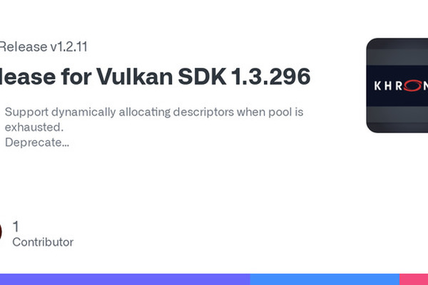 MoltenVK Vulkan SDK 1.3.296 released